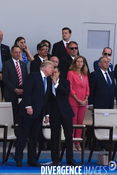 Donald Trump et Emmanuel Macron au défilé du 14 juillet