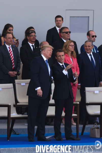 Donald Trump et Emmanuel Macron au défilé du 14 juillet