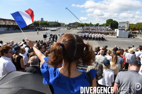 Donald Trump et Emmanuel Macron au défilé du 14 juillet