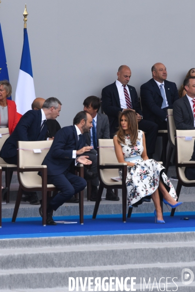 Donald Trump et Emmanuel Macron au défilé du 14 juillet