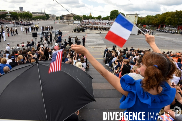 Donald Trump et Emmanuel Macron au défilé du 14 juillet