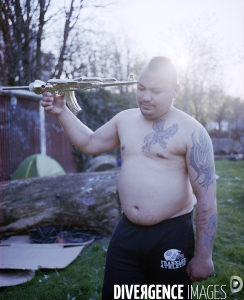 Paris-Nord, campement de Tziganes Roumains