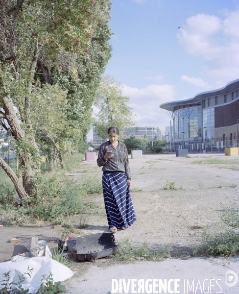 Paris-Nord, bivouac de Tziganes Roumains