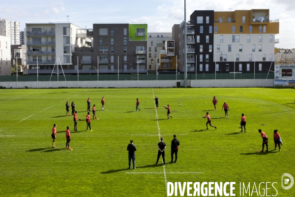 Journée de sélection au centre de formation du club de rugby de Bobigny