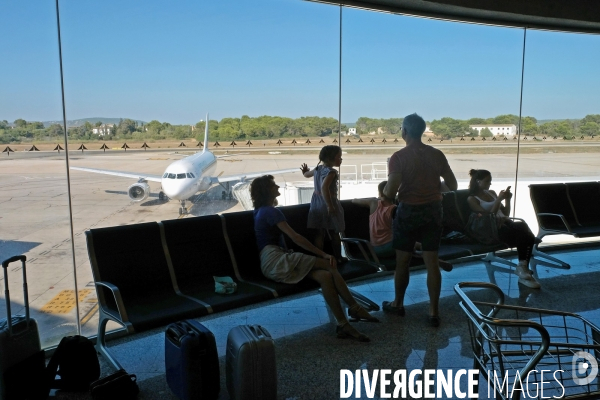 Majorque.L aeroport de Palma l un des plus frequentes d  Europe en periode estivale
