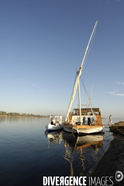 EGYPTE : Navigation sur le Nil de la dahabieh  la flaneuse 