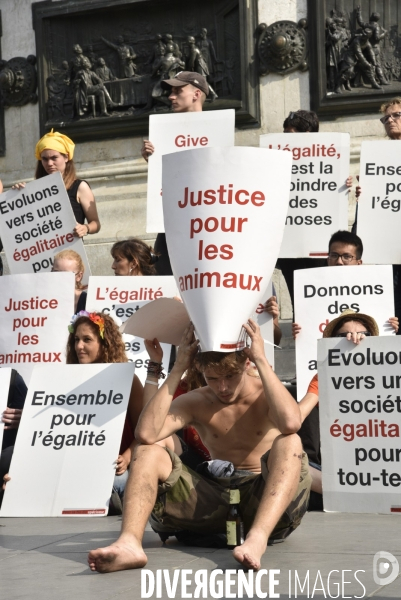 Journée Mondiale pour la Fin du Spécisme à Paris. World Day for the End of Specism.