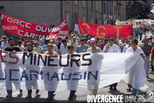 Manifestation greve mineurs de carmaux