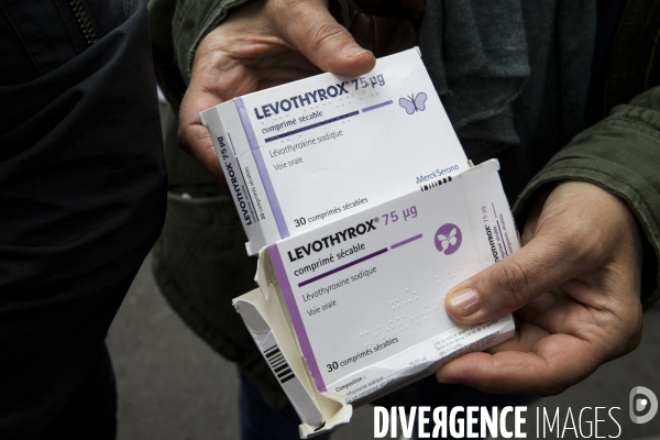 Manifestation contre le Levothyrox et conférence de presse.