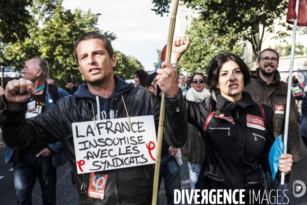 Manifestation contre la réforme du code du travail par ordonnances.