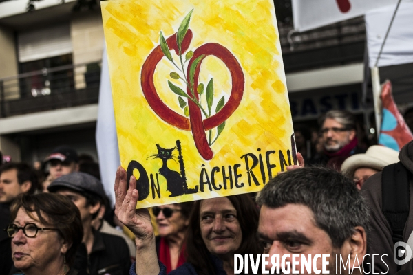 Manifestation contre la réforme du code du travail par ordonnances.