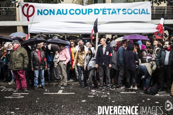 Manifestation contre la réforme du code du travail par ordonnances.