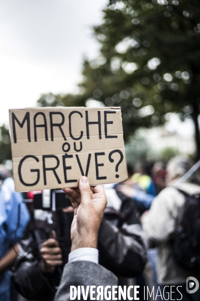 Manifestation contre la réforme du code du travail par ordonnances.