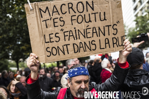 Manifestation contre la réforme du code du travail par ordonnances.