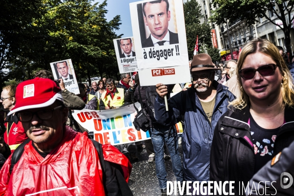 Manifestation contre la réforme du code du travail par ordonnances.