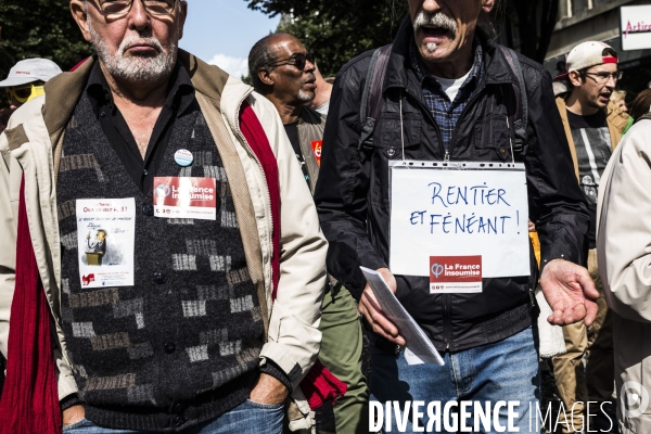 Manifestation contre la réforme du code du travail par ordonnances.