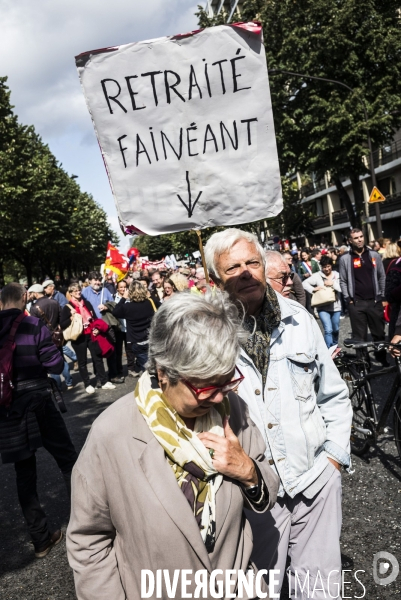 Manifestation contre la réforme du code du travail par ordonnances.