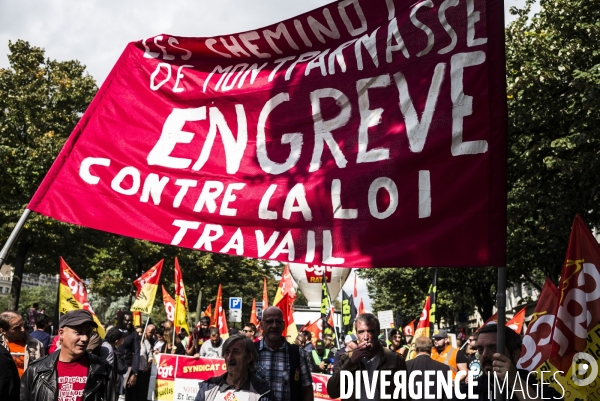 Manifestation contre la réforme du code du travail par ordonnances.