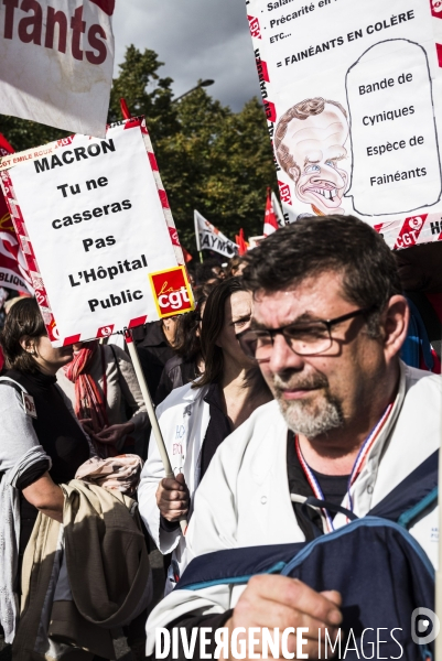 Manifestation contre la réforme du code du travail par ordonnances.