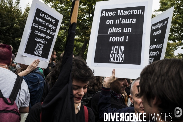 Manifestation contre la réforme du code du travail par ordonnances.