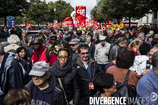 Manifestation contre la réforme du code du travail par ordonnances.