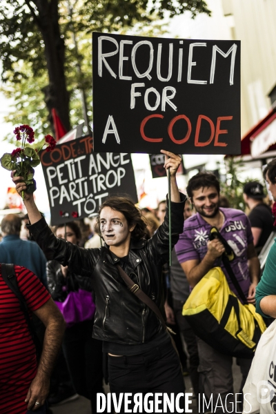 Manifestation contre la réforme du code du travail par ordonnances.