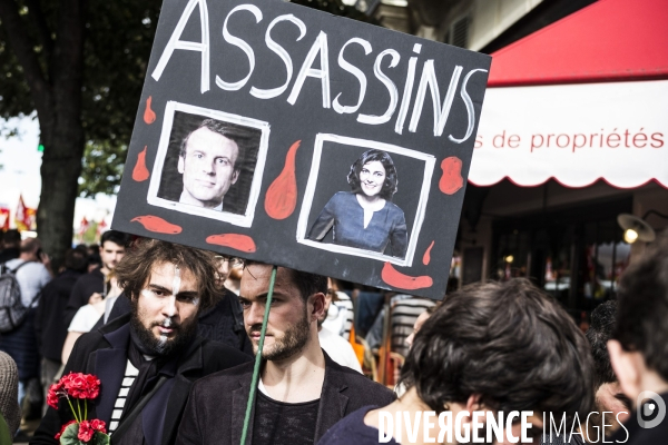 Manifestation contre la réforme du code du travail par ordonnances.