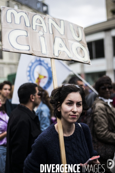 Manifestation contre la réforme du code du travail par ordonnances.