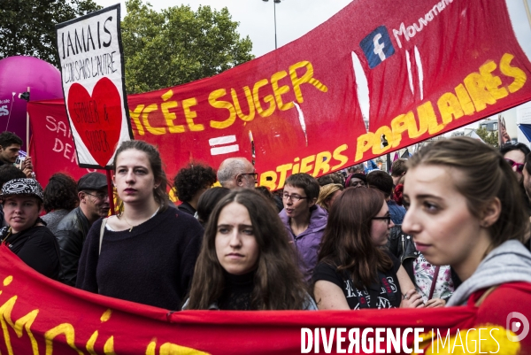 Manifestation contre la réforme du code du travail par ordonnances.