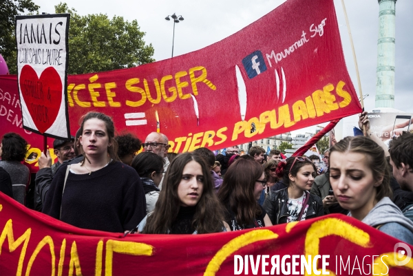 Manifestation contre la réforme du code du travail par ordonnances.