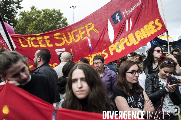 Manifestation contre la réforme du code du travail par ordonnances.