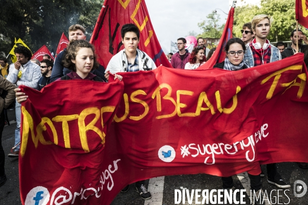 Manifestation contre la réforme du code du travail par ordonnances.