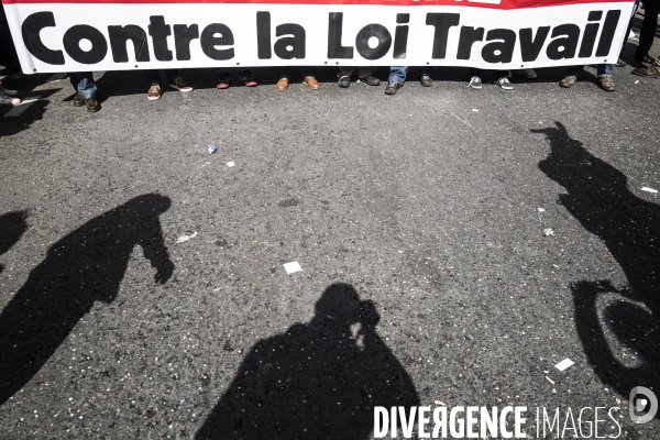 Manifestation contre la réforme du code du travail par ordonnances.