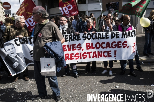 Manifestation contre la réforme du code du travail par ordonnances.