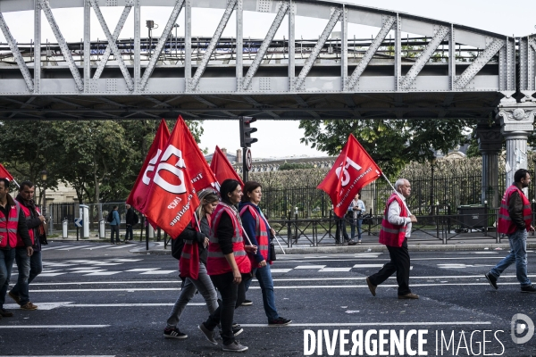 Manifestation contre la réforme du code du travail par ordonnances.