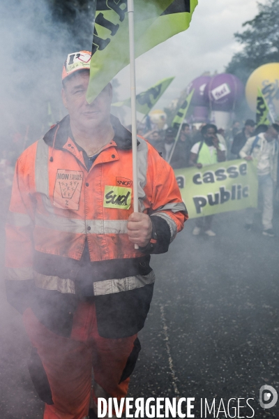 Manifestation contre la réforme du code du travail par ordonnances.