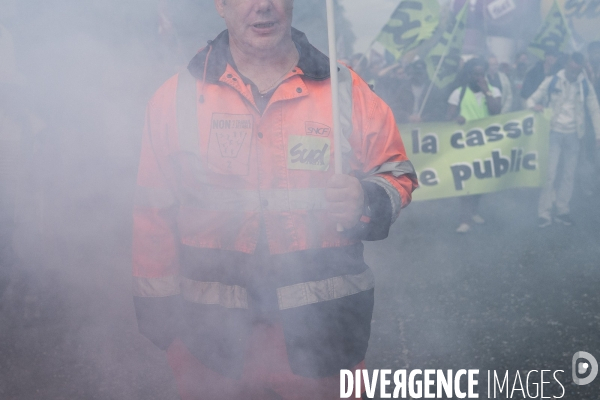 Manifestation contre la réforme du code du travail par ordonnances.