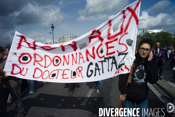 Manifestation contre la réforme du code du travail par ordonnaces.