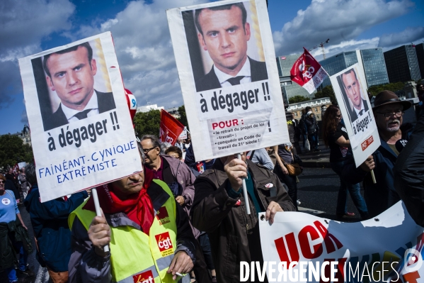 Manifestation contre la réforme du code du travail par ordonnaces.