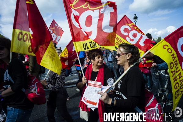 Manifestation contre la réforme du code du travail par ordonnaces.