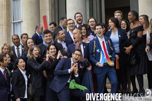 Reception de la delegation française JO Paris 2024 à l Elysée