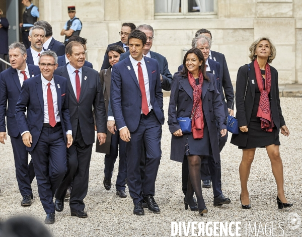 Reception de la delegation française JO Paris 2024 à l Elysée