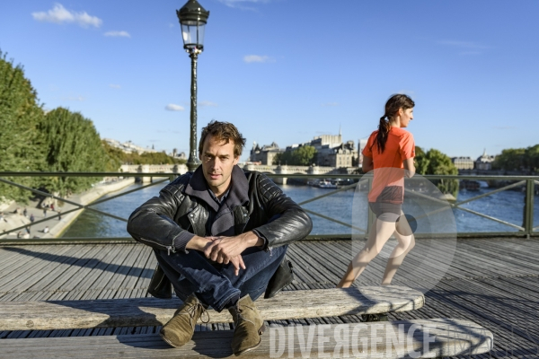 Emmanuel Noblet sur le Pont des Arts à Paris