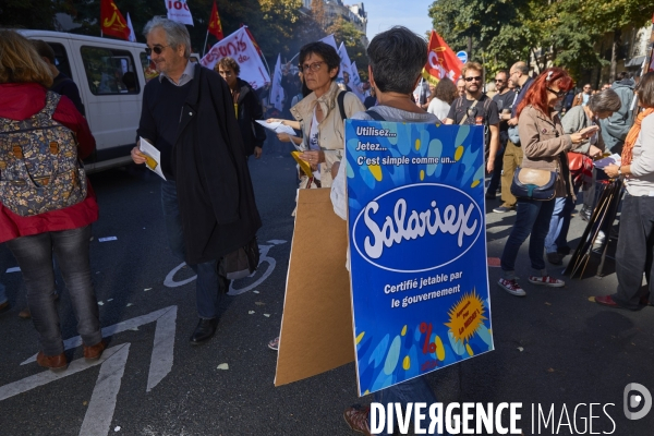 Manifestation contre la loi Travail à Paris 21 sept 2017