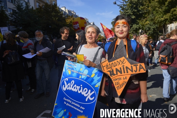 Manifestation contre la loi Travail à Paris 21 sept 2017