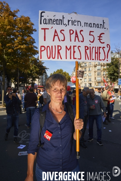 Manifestation contre la loi Travail à Paris 21 sept 2017