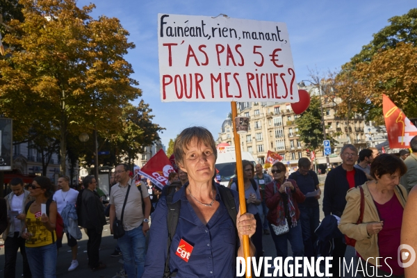 Manifestation contre la loi Travail à Paris 21 sept 2017