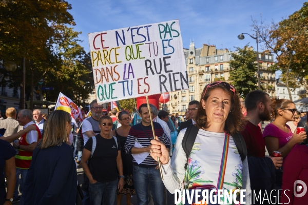 Manifestation contre la loi Travail à Paris 21 sept 2017