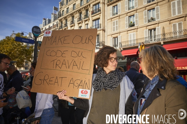 Manifestation contre la loi Travail à Paris 21 sept 2017