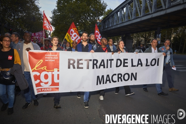 Manifestation contre la loi Travail à Paris 21 sept 2017